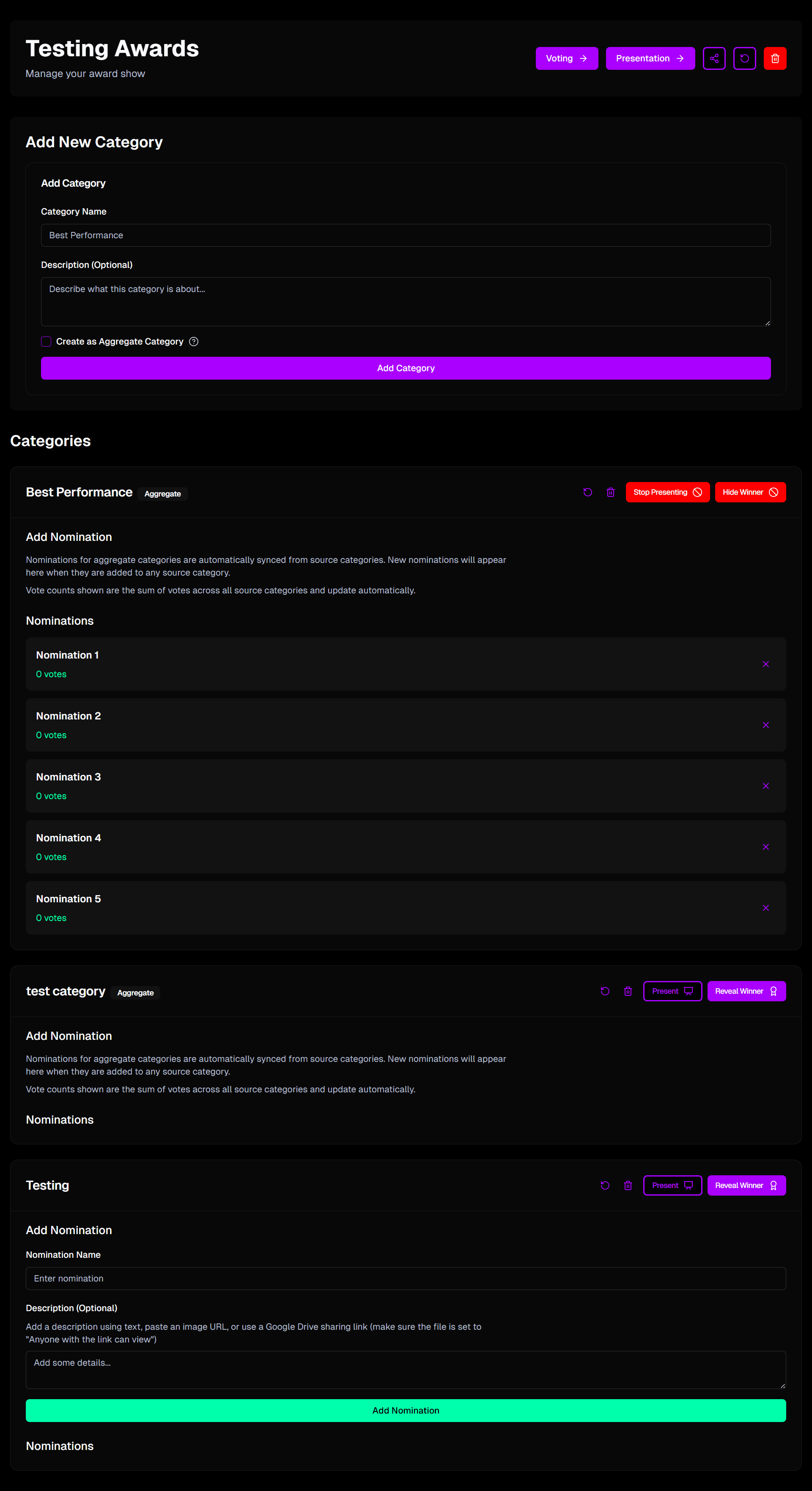 AwardBro Management Dashboard
